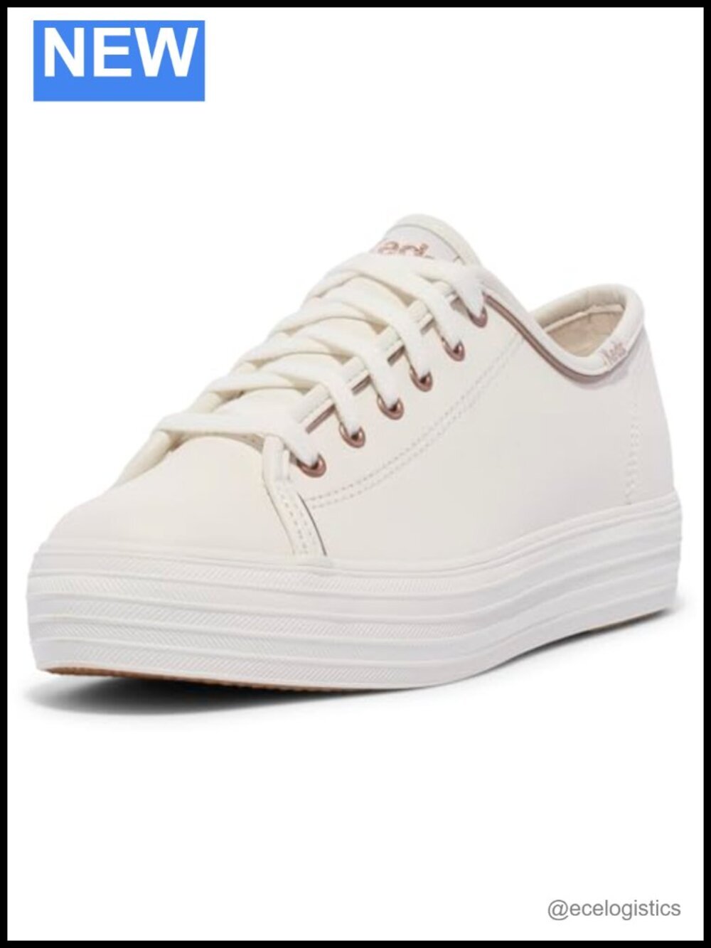 Leather Lace-Up Platform Sneakers - Cushioned Casual Tennis Shoes